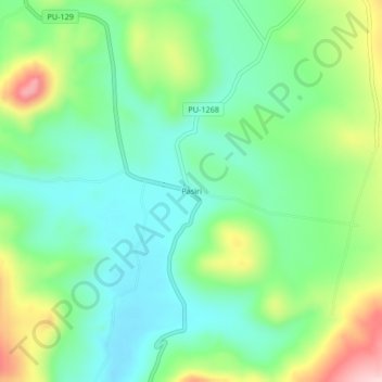 Mappa topografica Pasiri, altitudine, rilievo
