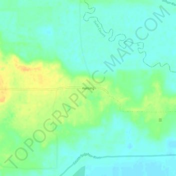 Mappa topografica Kensing, altitudine, rilievo