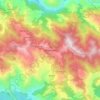 Mappa topografica Mussoorie, altitudine, rilievo