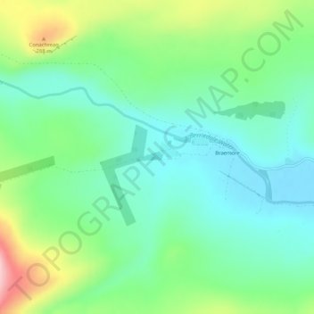 Mappa topografica Braeval, altitudine, rilievo