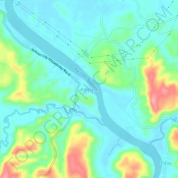 Mappa topografica Amparo, altitudine, rilievo