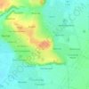 Mappa topografica Fort de Genas, altitudine, rilievo