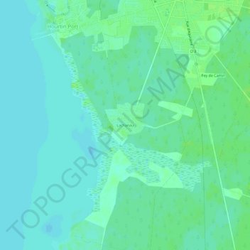 Mappa topografica Lachanau, altitudine, rilievo