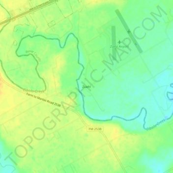 Mappa topografica Zuehl, altitudine, rilievo