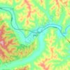 Mappa topografica 直罗镇, altitudine, rilievo