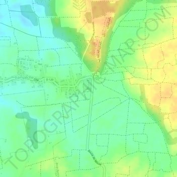 Mappa topografica La Mahaudière, altitudine, rilievo