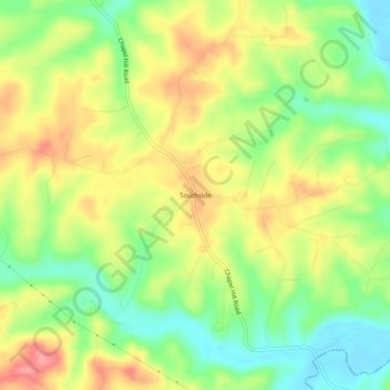 Mappa topografica Southside, altitudine, rilievo