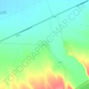 Mappa topografica Ağılönü, altitudine, rilievo