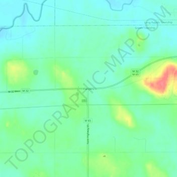 Mappa topografica Flanders, altitudine, rilievo