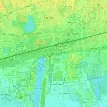 Mappa topografica Tregarezzo, altitudine, rilievo