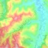 Mappa topografica Predappio Alta, altitudine, rilievo