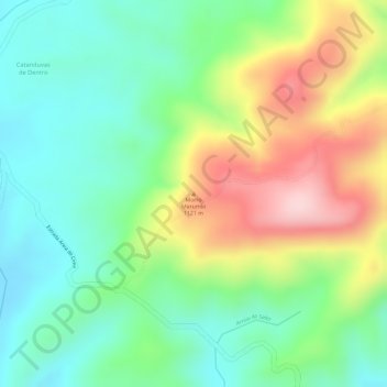 Mappa topografica Morro Marumbi, altitudine, rilievo