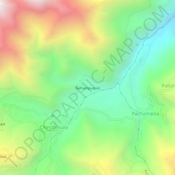 Mappa topografica Ñahuinpuquio, altitudine, rilievo