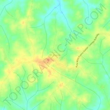 Mappa topografica El Oasis, altitudine, rilievo