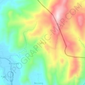 Mappa topografica Lubing, altitudine, rilievo