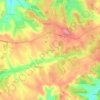 Mappa topografica Mourgues, altitudine, rilievo