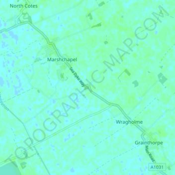 Mappa topografica Eskham, altitudine, rilievo