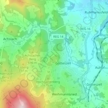 Mappa topografica Haberröhren, altitudine, rilievo