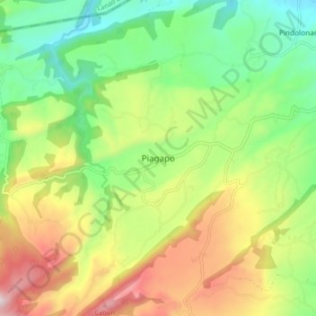 Mappa topografica Piagapo, altitudine, rilievo
