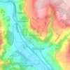 Mappa topografica Darley Hillside, altitudine, rilievo