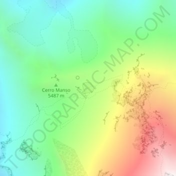 Mappa topografica Nido de Condores, altitudine, rilievo