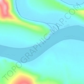 Mappa topografica Georgetown, altitudine, rilievo