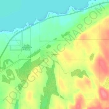 Mappa topografica Burgess, altitudine, rilievo