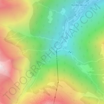 Mappa topografica Cascade d'Enfer, altitudine, rilievo