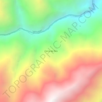 Mappa topografica Cerro de Oro, altitudine, rilievo