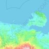 Mappa topografica Chania, altitudine, rilievo