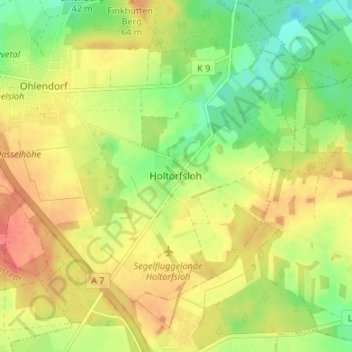 Mappa topografica Holtorfsloh, altitudine, rilievo