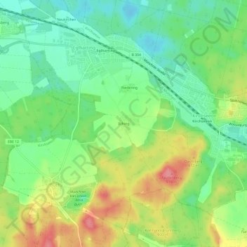 Mappa topografica Ilching, altitudine, rilievo