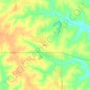 Mappa topografica Bullion, altitudine, rilievo