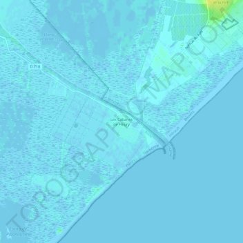 Mappa topografica Les Cabanes de Fleury, altitudine, rilievo
