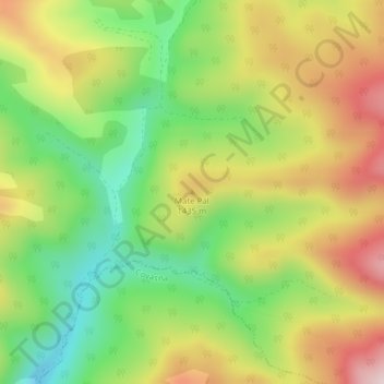 Mappa topografica Mate Pal, altitudine, rilievo