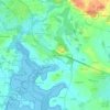 Mappa topografica Le Poteau Rouge, altitudine, rilievo