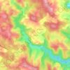 Mappa topografica Les Bories, altitudine, rilievo