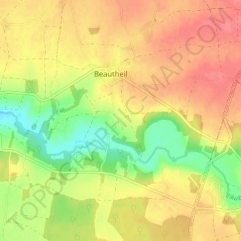 Mappa topografica Le Petit Charnois, altitudine, rilievo
