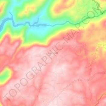 Mappa topografica Laitkroh, altitudine, rilievo