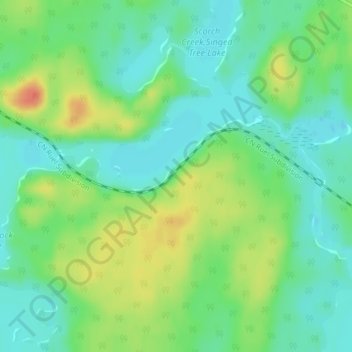 Mappa topografica Singelake, altitudine, rilievo
