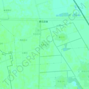 Mappa topografica 鱼市庄村, altitudine, rilievo