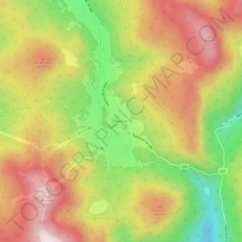 Mappa topografica Flattnitz, altitudine, rilievo