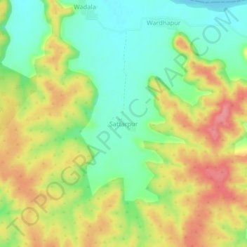 Mappa topografica Sattarpur, altitudine, rilievo
