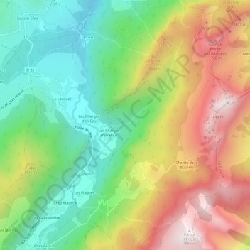 Mappa topografica Ouataplan, altitudine, rilievo