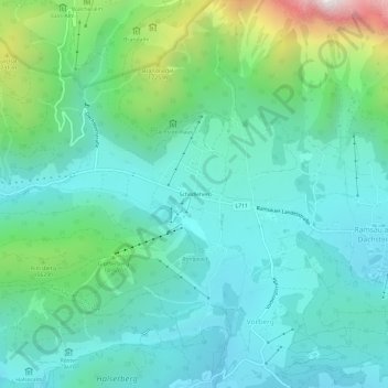 Mappa topografica Schildlehen, altitudine, rilievo