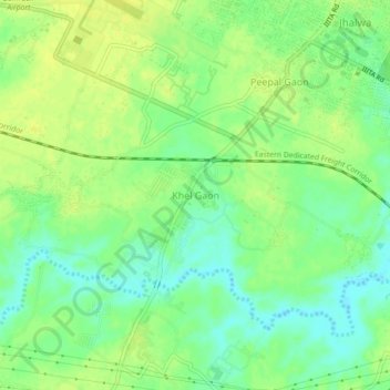 Mappa topografica Khel Gaon, altitudine, rilievo