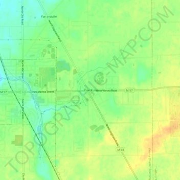 Mappa topografica Pine Run, altitudine, rilievo