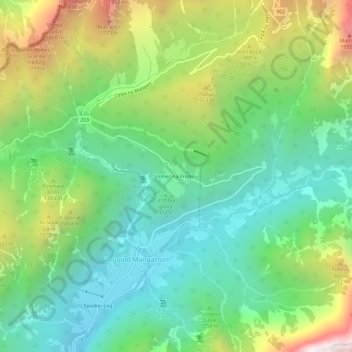 Mappa topografica Strmec na Predelu, altitudine, rilievo