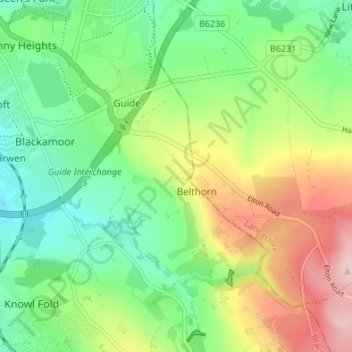 Mappa topografica Rann, altitudine, rilievo