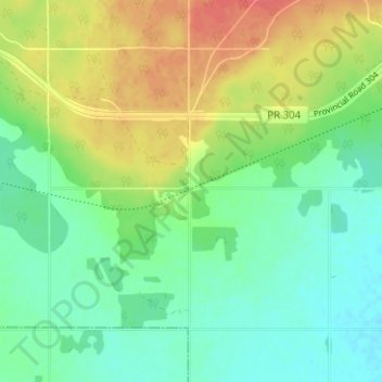 Mappa topografica Stead, altitudine, rilievo